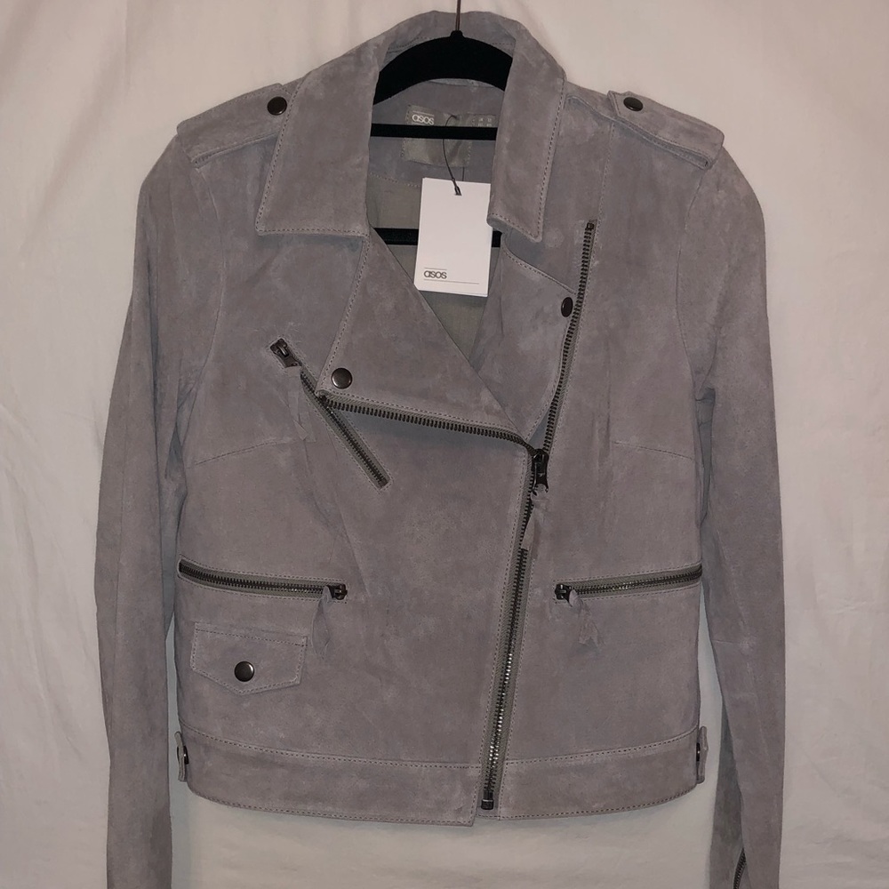 ASOS Suede Moto Jacket NWT